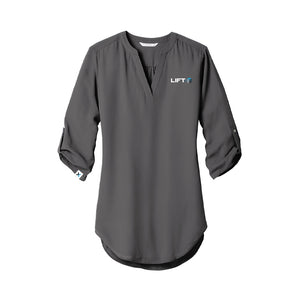 LIFT logo -Port Authority Ladies 3/4-Sleeve Tunic Blouse