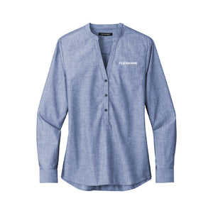 Port Authority Ladies Long Sleeve Chambray Easy Care Shirt